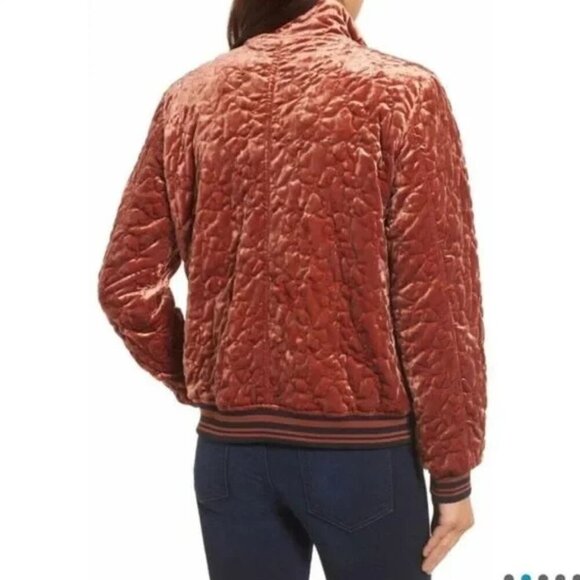 Bernardo Quilted Velvet Bomber Jacket - Picture 3 of 10